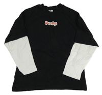 Černo-bílé triko s nápisem Chapter Young