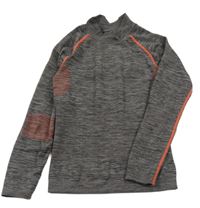 Tmavošedé melírované spodní triko se stojáčkem