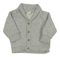 Šedá melírovaná propínací mikina H&M