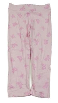 Růžové capri legíny s motýly Dunnes