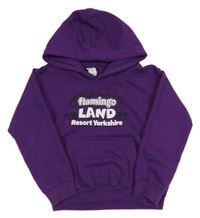 Fialová mikina se zvířaty a kapucí AWDis