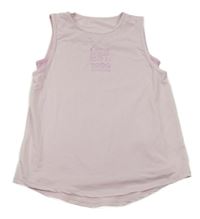 Světlerůžový sportovní top s nápisem a všitým topem Dunnes