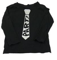 Černé triko s kravatou