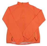 Neonově oranžová žebrovaná sportovní funkční propínací mikina Icepeak