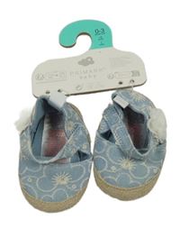 Nové - Modré capáčky s výšivkami Primark vel. 16