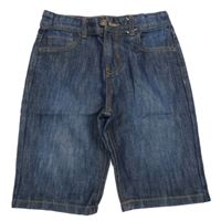 Tmavomodré riflové straight kraťasy Denim Co.