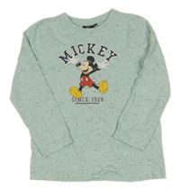Mátové melírované triko s Mickeym Disney