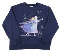 Tmavomodrá mikina s Frozen s flitry C&A