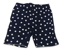 Tmavomodré puntíkaté elastické kraťasy Kiki&Koko