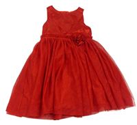 Červené tylové slavnostní šaty H&M