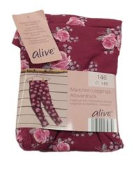 Nové - růžové květované legíny Alive