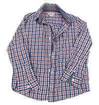 Bílo-červeno-modrá kostkovaná košile 