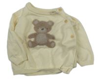 Smetanový svetr s medvědem H&M