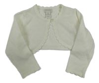 Bílé třpytivé propínací pletené bolerko Monsoon