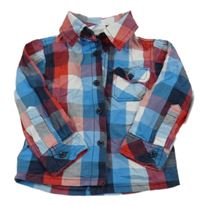 Modro-červená kostkovaná košile Topomini