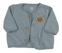 Světlemodrá propínací mikina s medvědem F&F