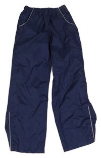 Tmavomodré šusťákové nepromokavé kalhoty crane