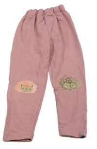 Růžové tepláky s ježky Liegelind