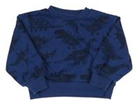 Tmavomodrá mikina s dinosaury Matalan