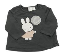 Tmavošedé triko s Miffy H&M