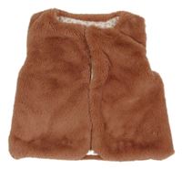 Starorůžová kožešinová podšitá vesta dunnes