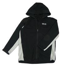 Černo-šedá propínací mikina s kapucí George