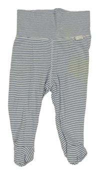 Bílo-modré pruhované polodupky H&M