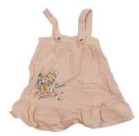 Světlerůžové mušelínové laclové šaty s Bambim Primark
