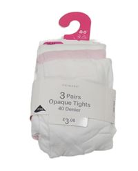 Nové - 3x silonky - 2x bílé + růžové Primark