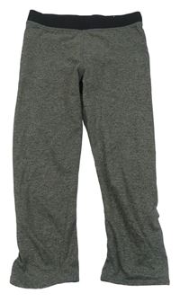 Šedé melírované sportovní crop legíny H&M