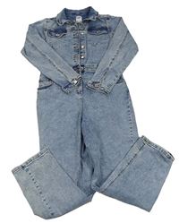 Světlemodrý riflový kalhotový overal Denim Co.