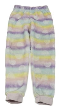 Barevné plyšové pyžamové kalhoty s duhami Nutmeg