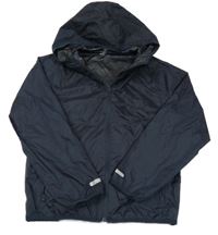 Tmavomodrá šusťáková jarní funkční bunda s kapucí Crivit