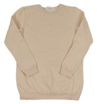 Světlerůžová mikina s perlami H&M