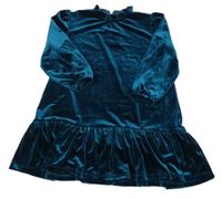 Petrolejové sametové šaty Dunnes Stores