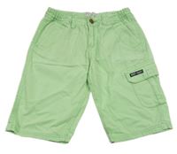 Světlezelené plátěné kraťasy Alive