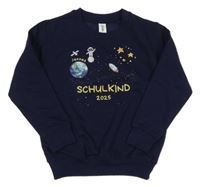 Tmavomodrá mikina s vesmírem 