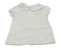 Bílé tričko s límečkem 