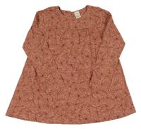 Starorůžová květovaná šatová tunika ALANA