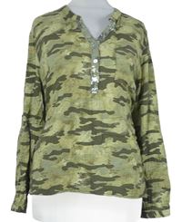 Dámská khaki army halenka s flitry Janina 