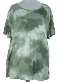 Dámské khaki batikované tričko M&S