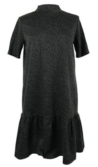 Nové - Dámské černo-šedé vzorované šaty F&F