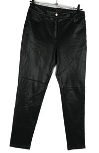 Dámské černé koženkové skinny kalhoty Next