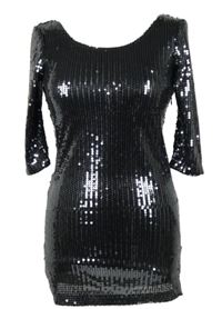 Dámské modrošedé flitrové minišaty Internacionale