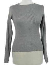 Dámský šedý žebrovaný svetr Primark 