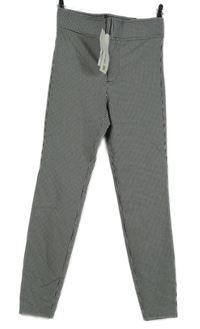 Nové - Dámské černo-bílé vzorované tregíny Zara 