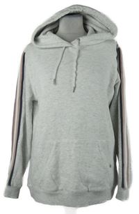 Dámská šedá mikina s pruhy a kapucí Tog24