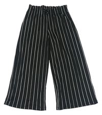 Černo-bílé pruhované culottes kalhoty C&A