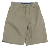 Béžové plátěné chino kraťasy H&M