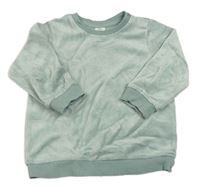 Khaki sametová mikina H&M
